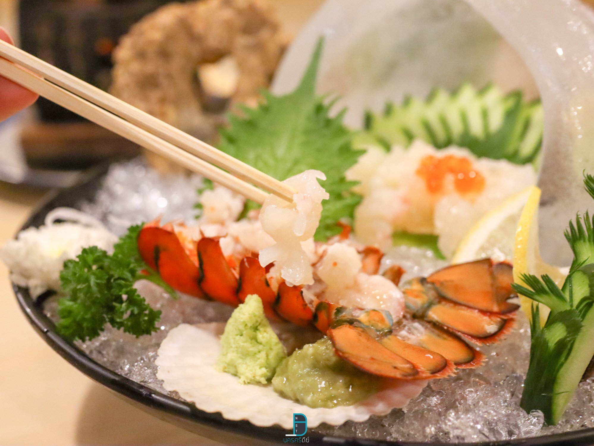  กุ้งล็อปเตอร์ซาซิมิ-เนื้อดีย์จริงไรจริง hatyaisasimi,ของกิน,หาดใหญ่ซาซิมิ,ร้านอาหารญี่ปุ่น,อร่อย,จุดเช็คอิน